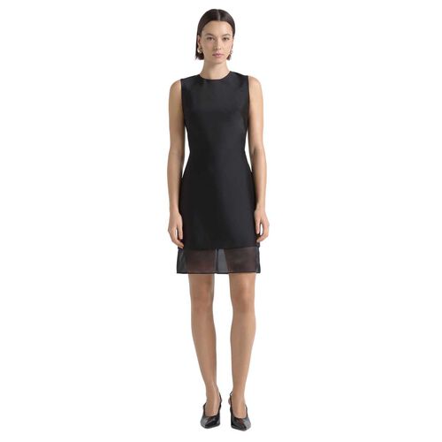 Cue Silk Organza Contrast Mini Dress